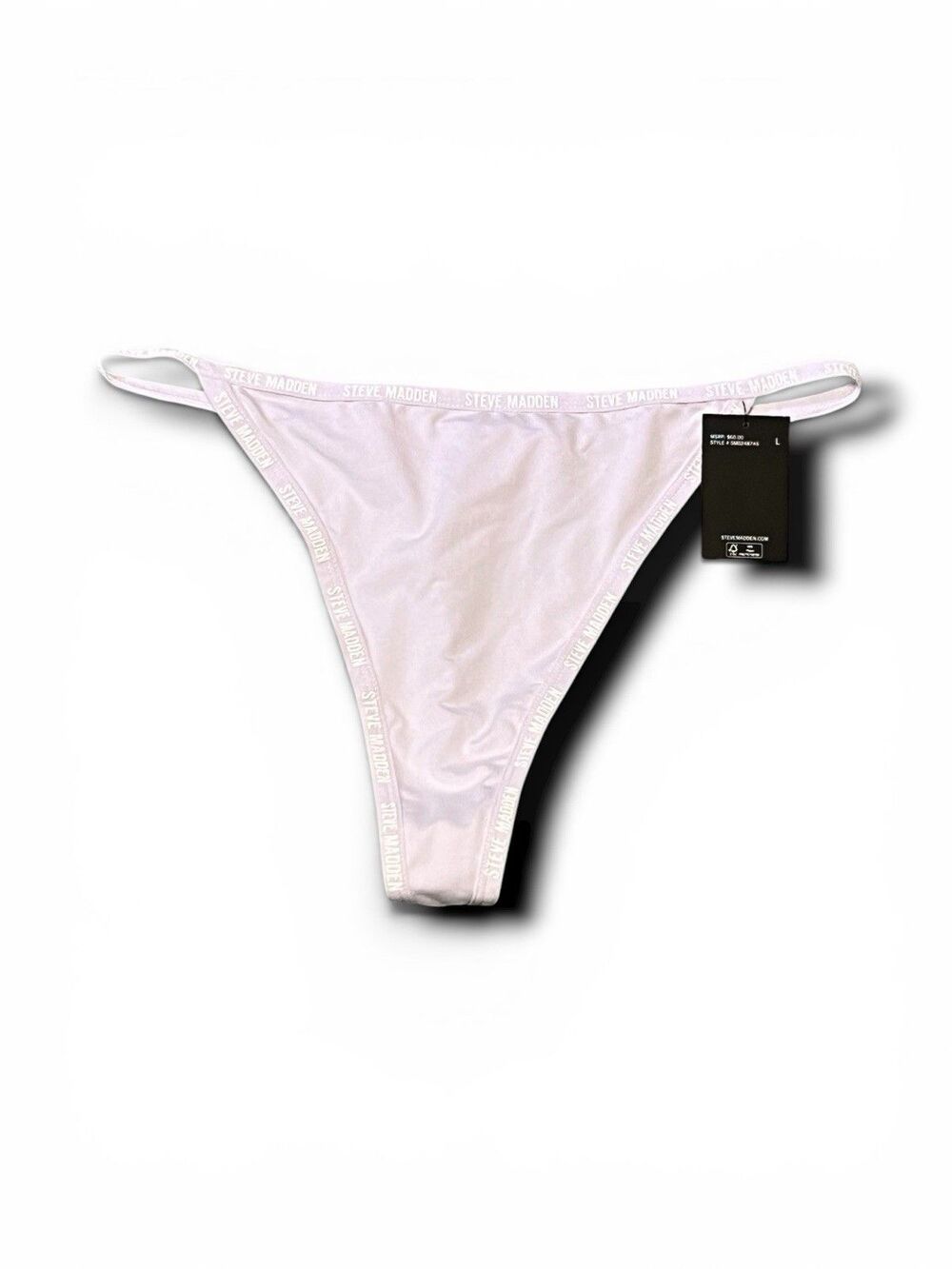 Steve Madden Women's Logo Band Thong Panty - Large